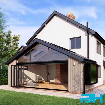 modern glass extension in Manchester 01